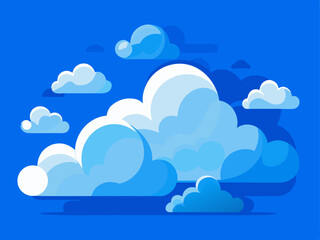 Clouds on a blue sky background