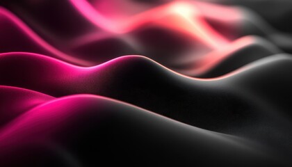 Obraz premium Abstract Pink and Black Wavy Surface with Subtle Texture