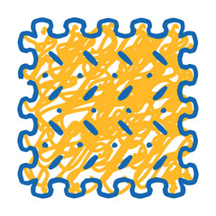 exercise mat gym equipment doodle icon sketch vector. exercise mat gym equipment sign. isolated symbol illustration