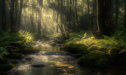 Obraz premium Stunning Nature Landscapes: Mountains, Forests, Oceans, and Serene Vistas.