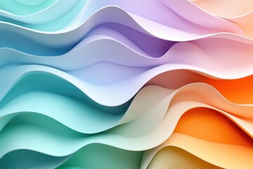 Abstract Background of Colorful Wavy Shapes