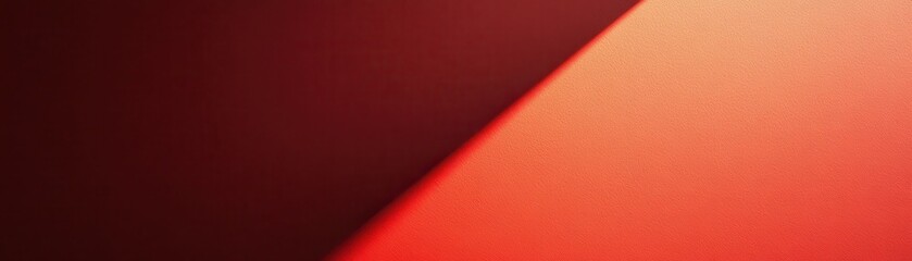 Fototapeta premium A Diagonal Shadow Cast on a Textured Orange Surface