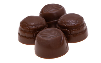 chocolate candies isolated