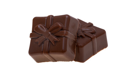 chocolate candies isolated