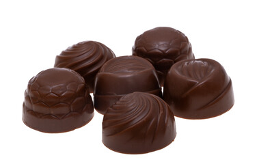 chocolate candies isolated
