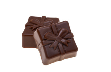 chocolate candies isolated