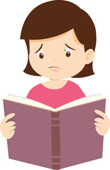 People are reading book and have different emotions