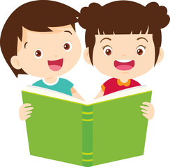 kid reading book ,children reading books student back to school