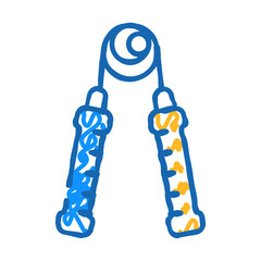 skipping rope gym tool doodle icon sketch vector. skipping rope gym tool sign. isolated symbol illustration