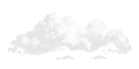 white cloud isolated on white or transparent png