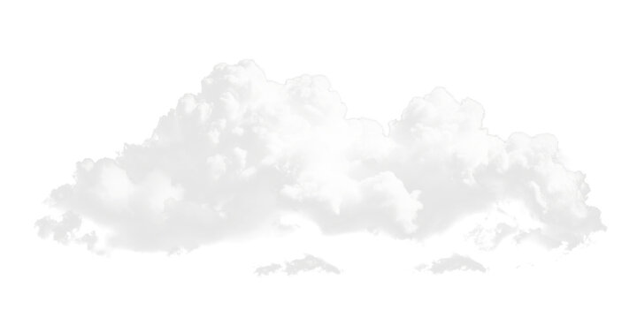 white cloud isolated on white or transparent png