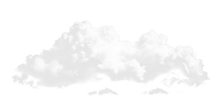 white cloud isolated on white or transparent png