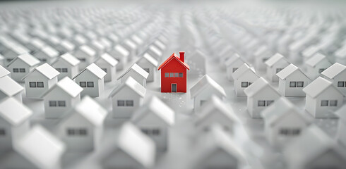 One of the many White House models is a red house model