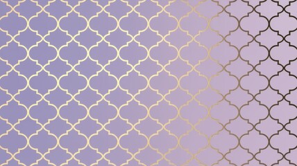 Fototapeta premium Geometric Pattern Design in Soft Purple and Gold