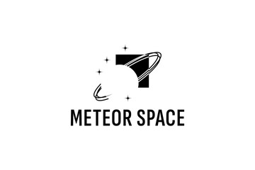 Fototapeta premium impact meteor logo vector icon illustration