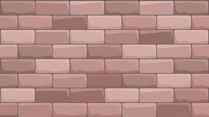 Fototapeta premium Textured Brick Wall in Various Brown Shades