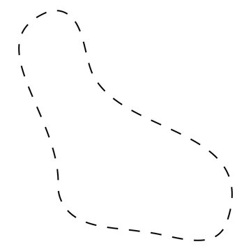 recommend clip art: dashed blob. Collection of freeform, irregular organic blob shape with dashed line vector illustration. Amoeba, irregular blob, dashed line shape vector illustration set