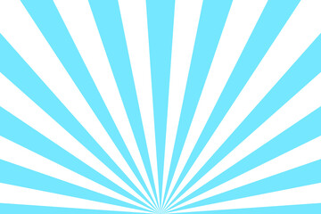light blue sky sunburst ray pattern background. white and light blue sky sun burst gradient wide vector background
