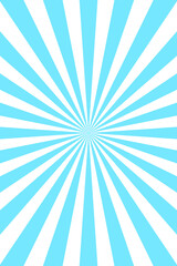 light blue sky sunburst ray pattern background. white and light blue sky sun burst gradient wide vector background