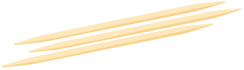 Wooden Toothpicks Illustration Isolated on White Background