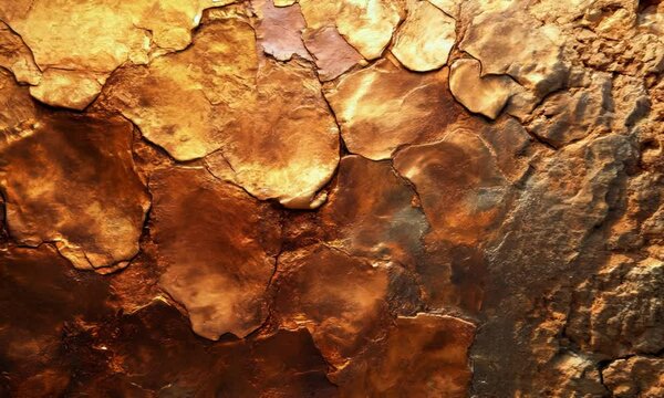 Copper texture. Natural material. Noble metal background. Video