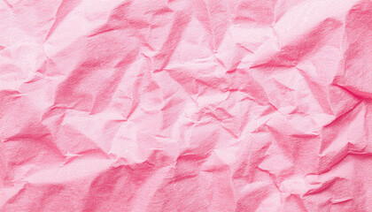 Crumpled light pink paper background. Creative abstract texture for your design.