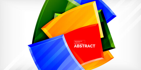 Vector abstract color geometric shapes. Illustration For Wallpaper, Banner, Background, Card, Book Illustration, landing page