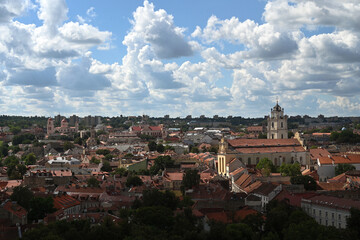 Fototapeta premium Vilnius cytiscape. The Old Town of Vilnius. Panorama of Vilnius, Lithuania