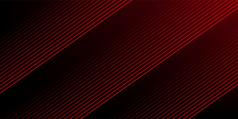 Fototapeta premium Red and black vector abstract tech futuristic modern 3D line background
