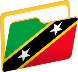 File folder icon with flag of Saint Kitts and Nevis