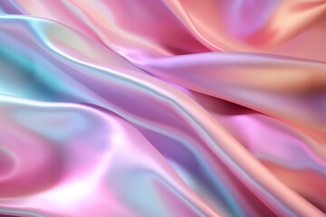 Fototapeta premium Processed collage of Iridescent fabric trendy cloth holographic texture. Background for banner