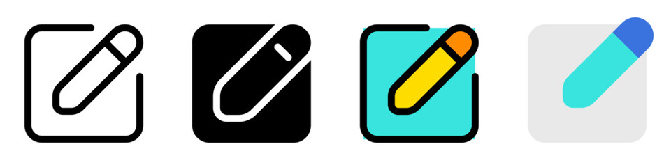 Editable edit text, type new, compose vector icon. Part of a big icon set family. Perfect for web and app interfaces, presentations, infographics, etc