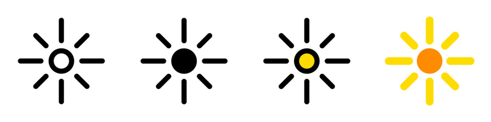 Editable bright sun vector icon. Part of a big icon set family. Perfect for web and app interfaces, presentations, infographics, etc