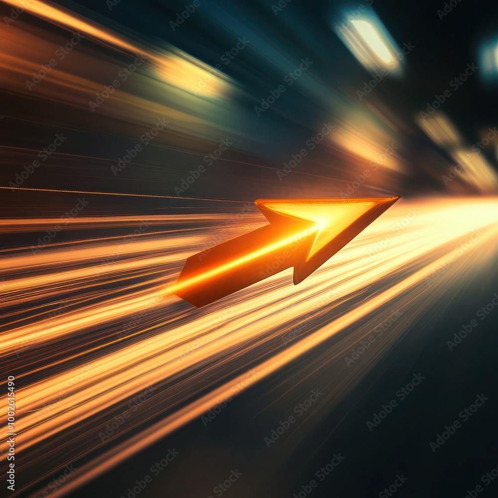 Poster speeding up: a fast-moving arrow or vehicle symbolizing accelerated growth.--s --v 6.1 job id: e649e