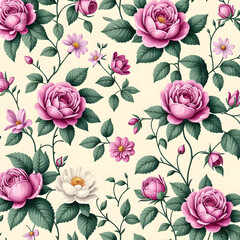 vintage wallpaper with flowers