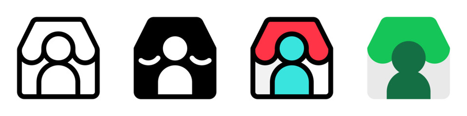 Editable seller, merchant, user vector icon. Part of a big icon set family. Perfect for web and app interfaces, presentations, infographics, etc