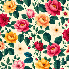 vintage wallpaper with flowers