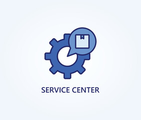  Service Center vector, icon or logo sign symbol illustration 