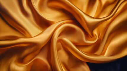 Obraz premium Luxurious Golden Fabric Draped Elegantly
