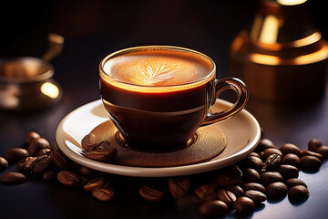 珈琲豆と一杯のコーヒー