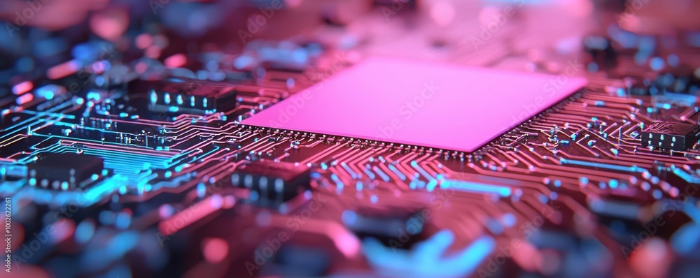 Poster iot management platform, holographic device network, seamless data flow, futuristic smart home inter