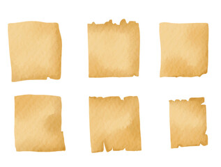 Torn Ripper Watercolor Paper Sheet Textures Element Vector Collection