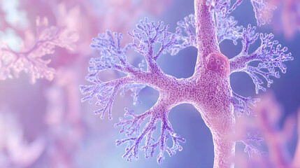Close-Up of Human Bronchioles During Asthma Attack