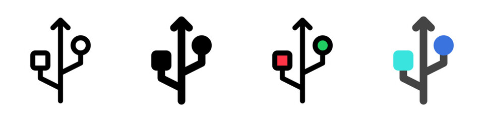 Editable vector usb connection icon. Part of a big icon set family. Perfect for web and app interfaces, presentations, infographics, etc