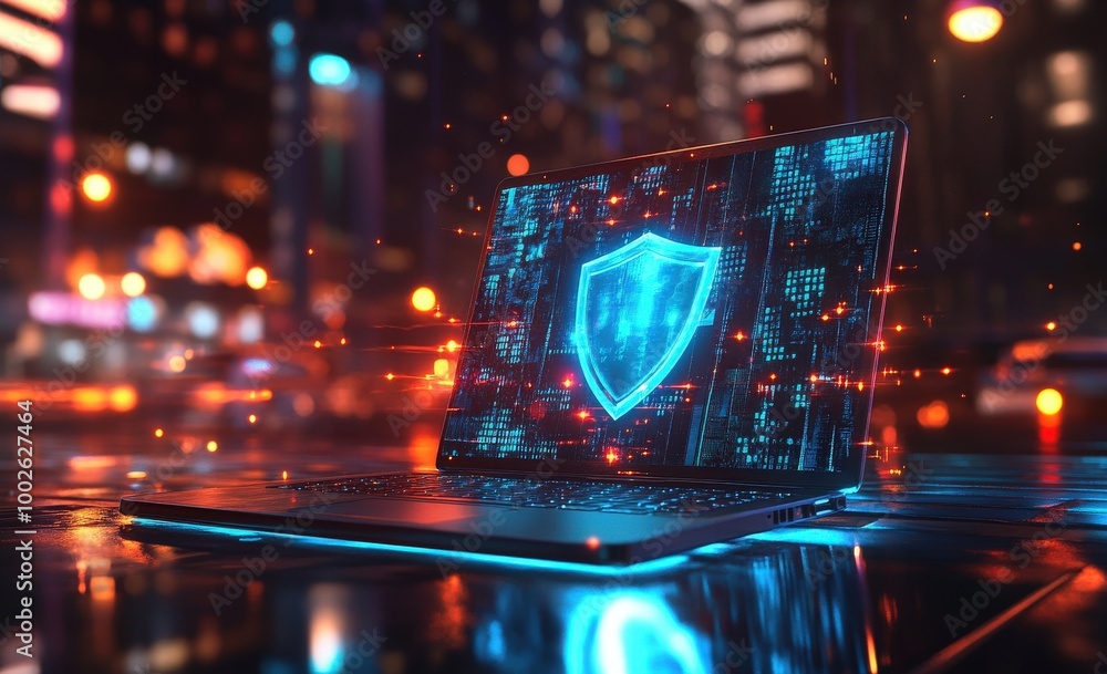 Poster cybersecurity: protecting your data in a digital world