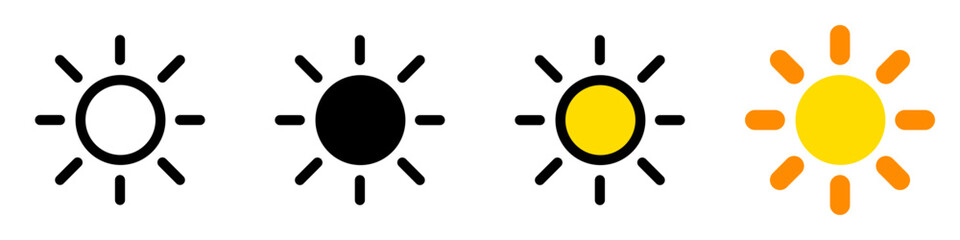 Editable vector sun sunlight icon. Part of a big icon set family. Perfect for web and app interfaces, presentations, infographics, etc