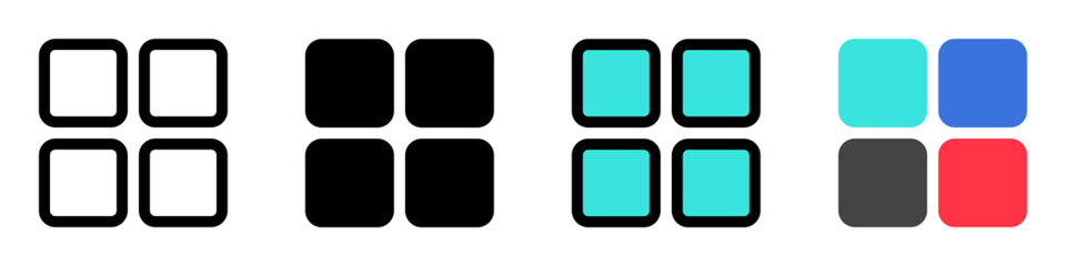 Editable vector square grid icon. Part of a big icon set family. Perfect for web and app interfaces, presentations, infographics, etc