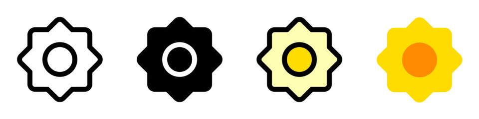 Editable vector sun, screen brightness icon. Part of a big icon set family. Perfect for web and app interfaces, presentations, infographics, etc