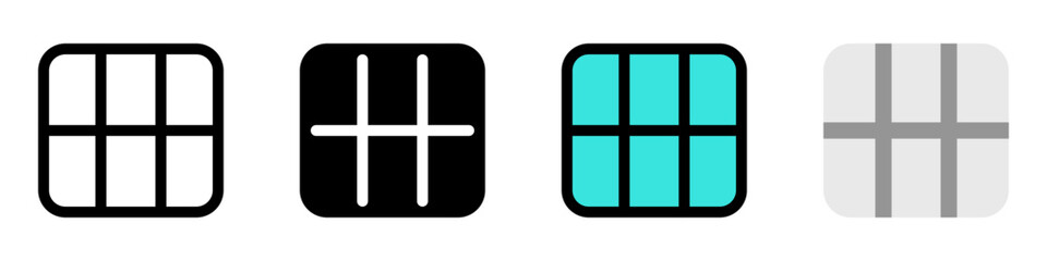 Editable vector table grid view icon. Part of a big icon set family. Perfect for web and app interfaces, presentations, infographics, etc