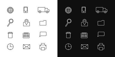 set of icons for web design